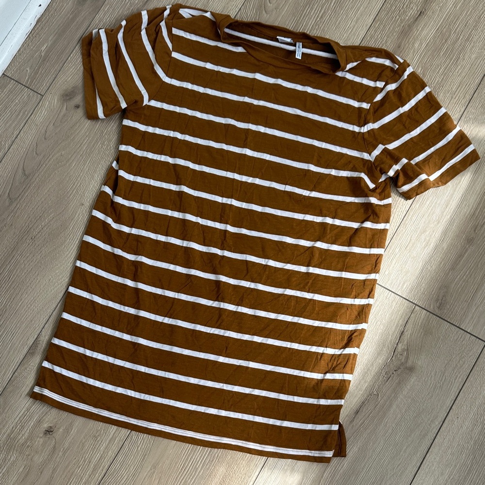 Twik Brown and White Striped Top